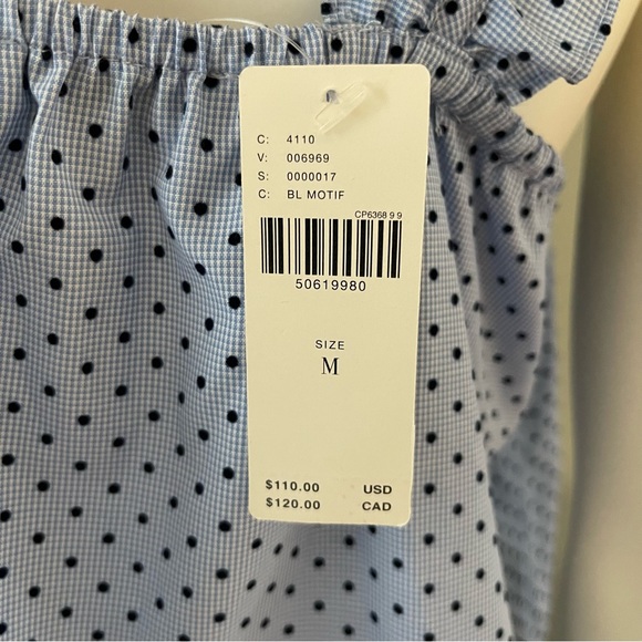 Waverly Grey Polka Dot Ruffle Strap top - Picture 6 of 6